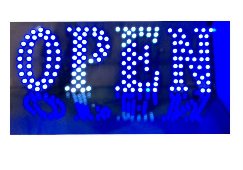 BUSINESS IMAGE SIGN RGBW WAVE SMALL OPEN