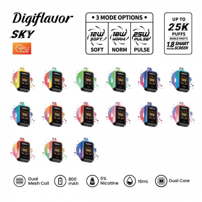 DIGI FLAVOR SKY VIEW 25000 PUFFS 5PK