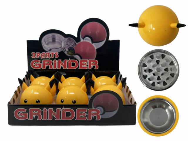 LION SMOKE 3 PARTS PIKACHU GRINDER ZNG209 6PC/1CT [1CT/00BX]