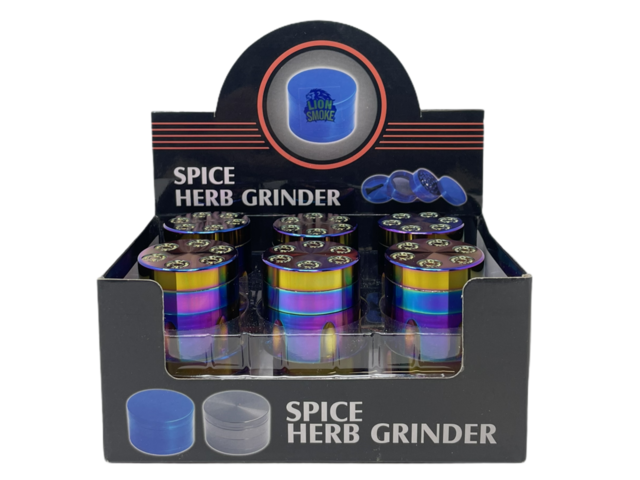 LION SMOKE SPICE HERB 3 PARTS GRINDER ZNG329 BOX OF 12