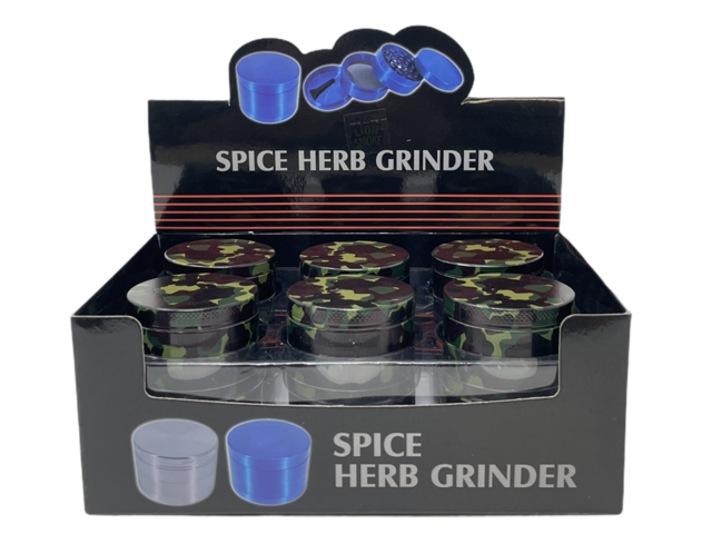 LION SMOKE SPICE HERB 4 PARTS GRINDER ZNG308-50MM BOX OF 12