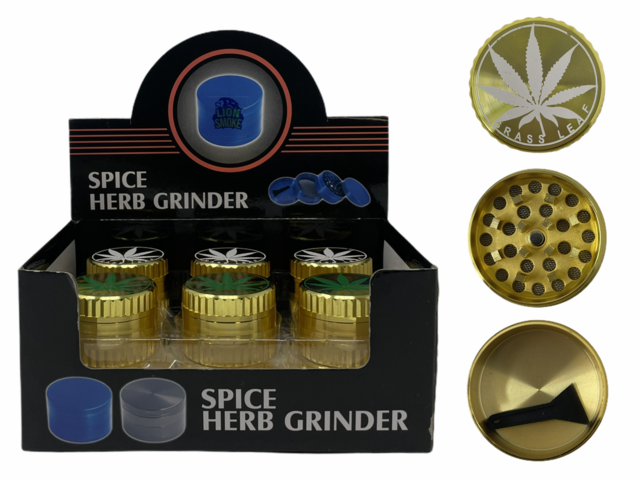 LION SMOKE 3 PARTS SPICE GRINDER ZNG251 BOX OF 12