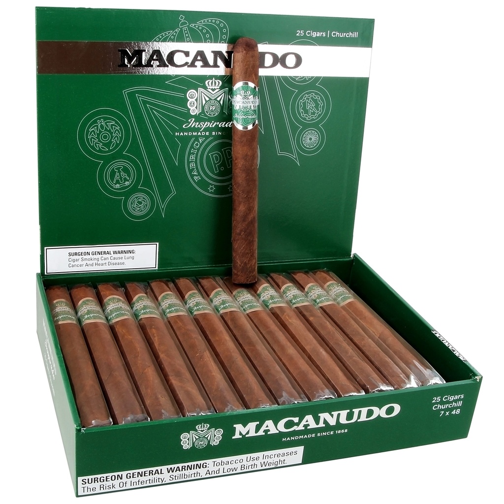 MACANUDO INSPIRADO GREEN CHURCHILL 7x48 BOX (25)