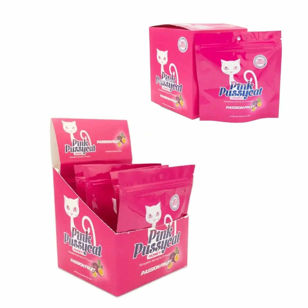 PINK PUSSYCAT PASSION FRUIT HONEY SENSUAL ENHANCEMENT BAG OF 12