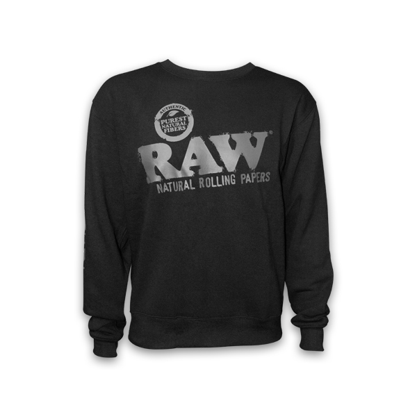 RAW BLACK CREWNECK SWEATSHIRT MEDIUM #2058