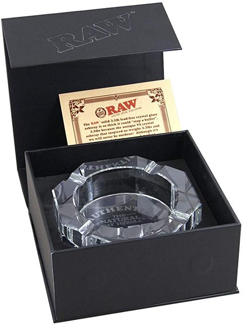 RAW LEAD  CRYSTAL ASHTRAY