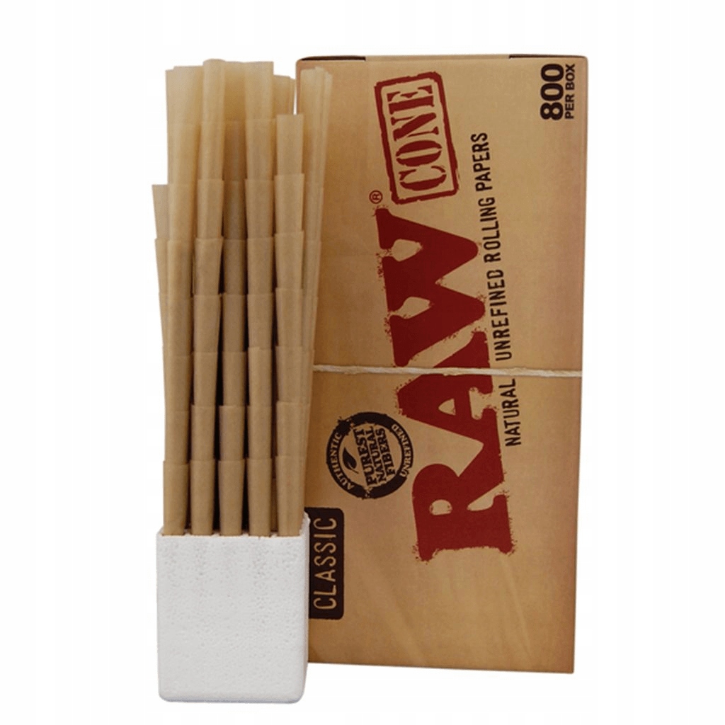 RAW KING SIZE CLASSIC BULK CONES 800 PER BOX