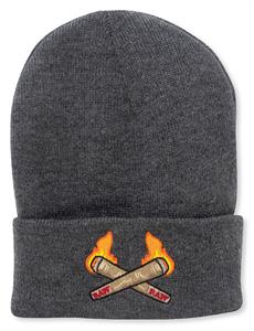 RAW GREY BURNING CONE BEANIE