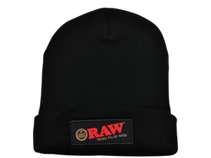 RAW  BLACK BEANIE