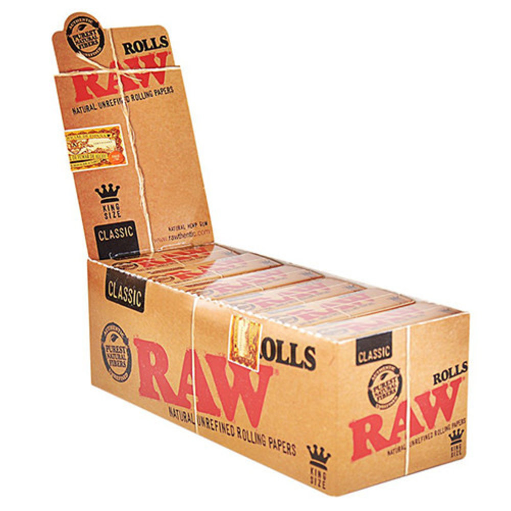 RAW ROLLS KINGSIZE CLASSIC PAPERS BOX OF 12