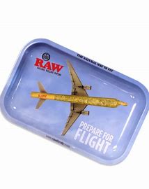 RAW ROLLING TRAY FLYING METAL SMALL