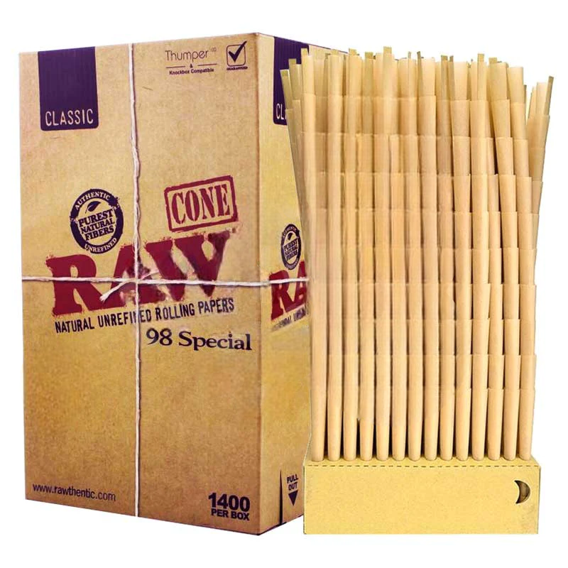 RAW CONE 98 SPECIAL CLASSIC CONES 1400 PER BOX