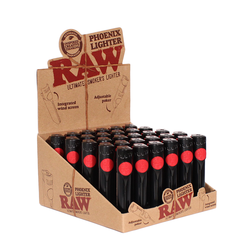 RAW PHOENIX BLACK LIGHTER BOX OF 30