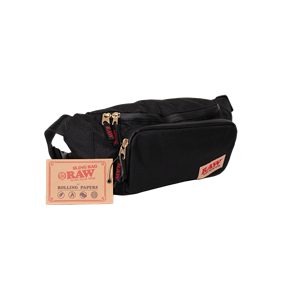 ROLLING PAPERS X RAW BELT/SLING BAG - BLACK