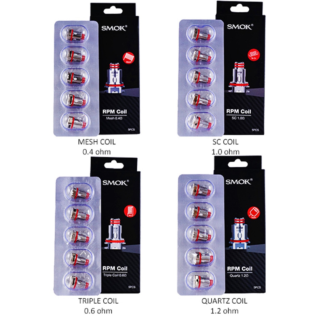 SMOK RPM COIL QUARTZ 1.2OHM 5CT/10 PER BOX