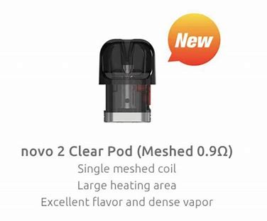 SMOK NOVO 2 CLEAR POD MESHED 0.9OHM 3CT