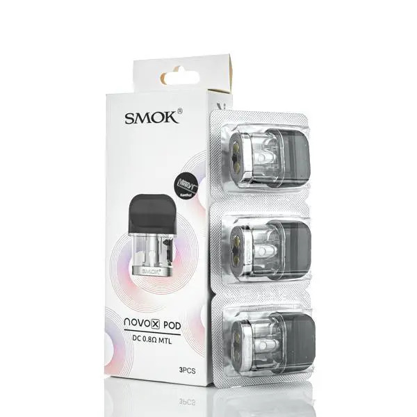 SMOK NOVO X CLEAR POD DC 0.8OHM MTL 3CT