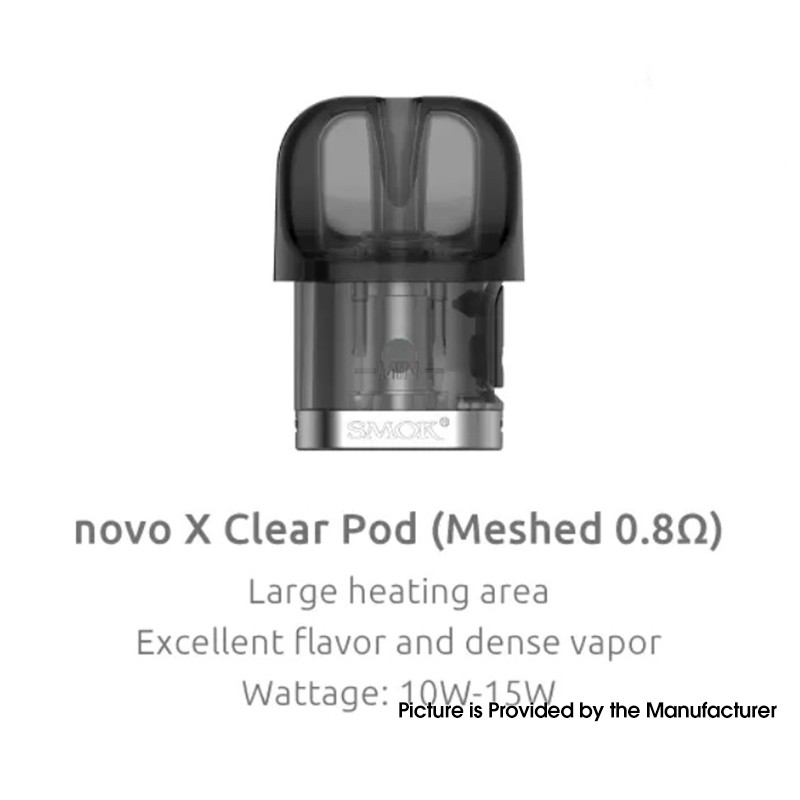 SMOK NOVO X CLEAR POD MESHED 0.8OHM 3CT