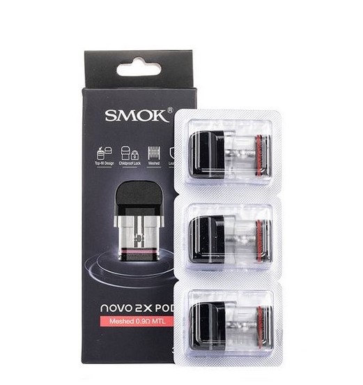 SMOK NOVO 2X MESHED 0.9OHM MTL POD 3CT
