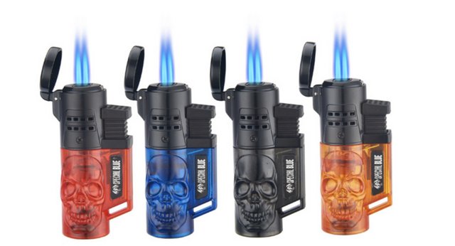 SPECIAL BLUE SKULL 2 FLAME LIGHTER LT130 BOX OF 12 1 COUNT [1CT/00BX]