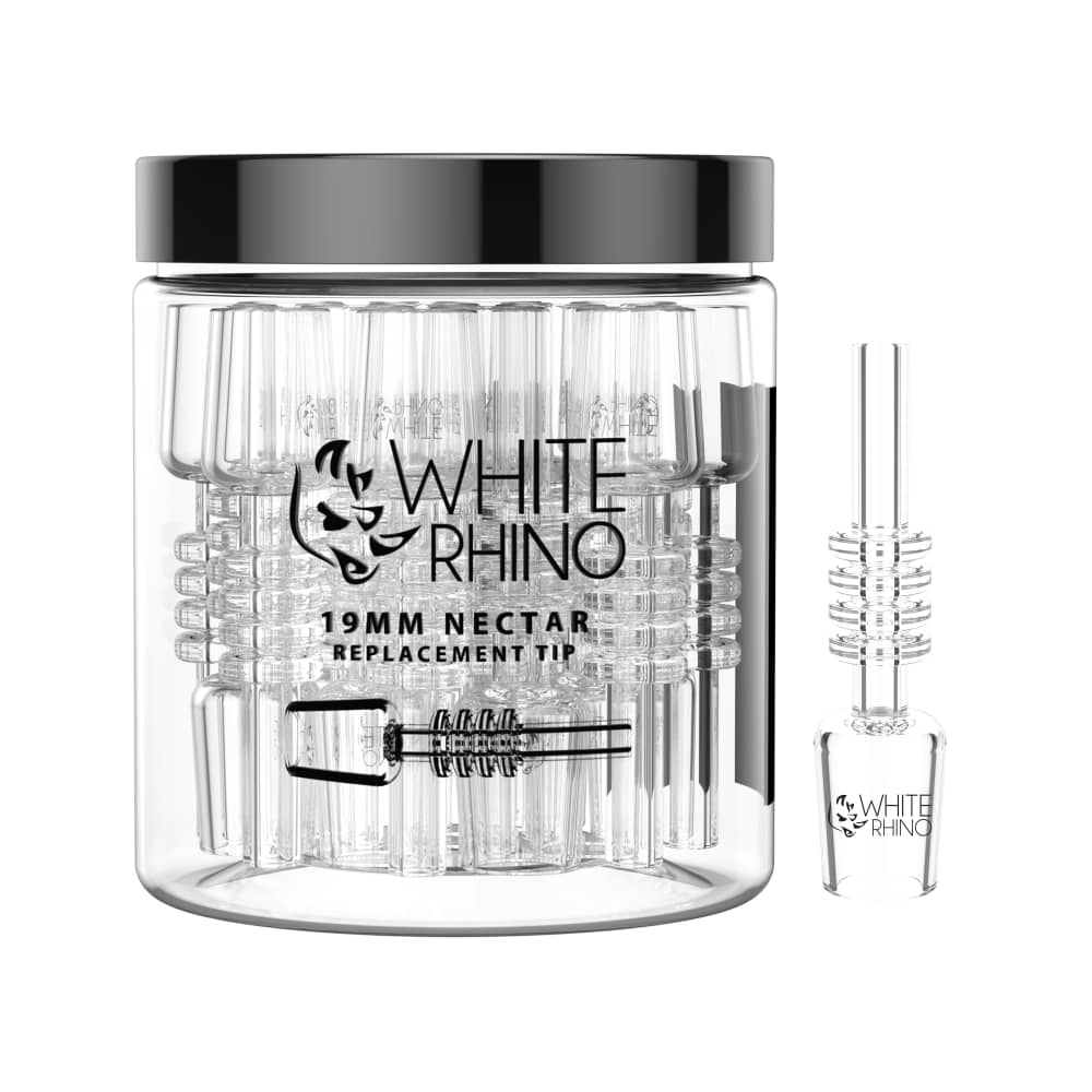 WHITE RHINO 14MM FEMALE TO 19MM FEMALE GLASS CONVERTER 10CT