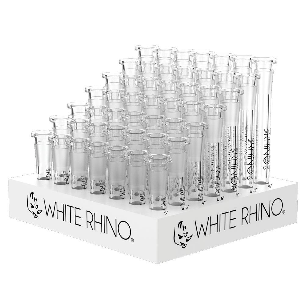 WHITE RHINO 19/14 GLASS ON GLASS DOWNSTEM 49CT