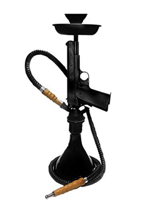 ZEBRA PISTOL HOOKAH 1HOSE ASSORTED COLORS