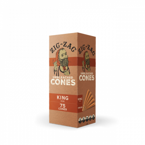 ZIG ZAG KING SIZE UNBLEACHED CONES 50CT