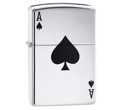 ZIPPO LIGHTER LUCKY ACE DESIGN 24011