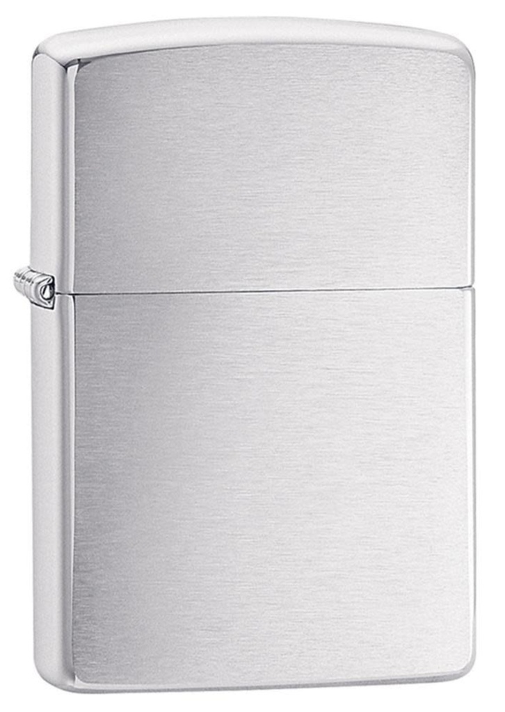 ZIPPO LIGHTER REG BRUSH FIN CHROME DESIGN 200