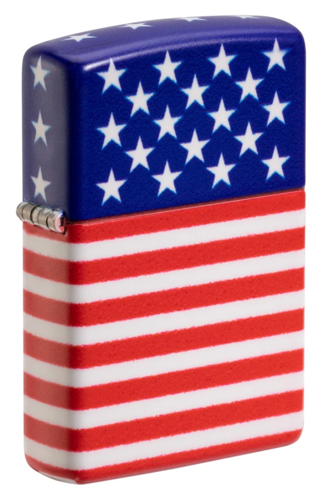 ZIPPO LIGHTER STARS AND STRIPES FLAG DESIGN 48700