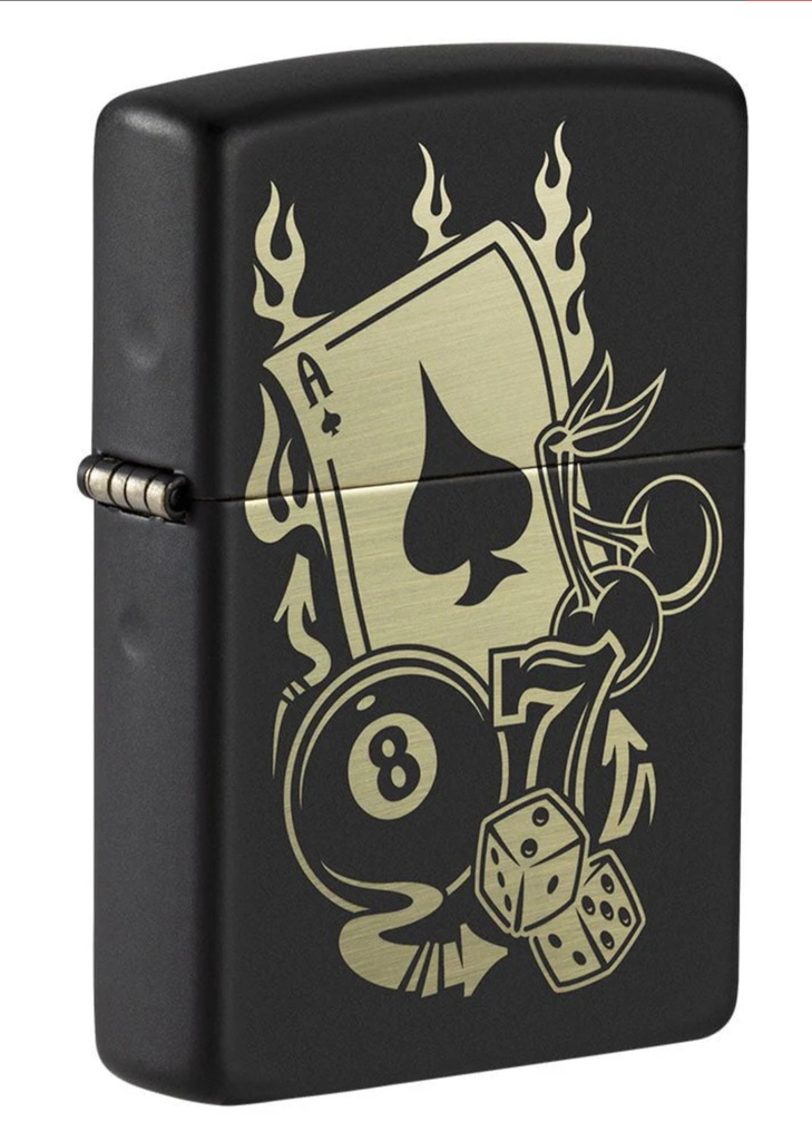 ZIPPO LIGHTER GAMBLING DESIGN 49257