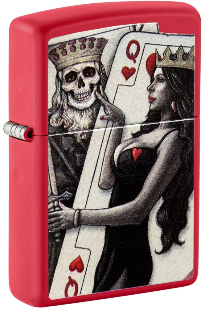 ZIPPO LIGHTER SKULL KING QUEEN BEAUTY DESIGN 48624