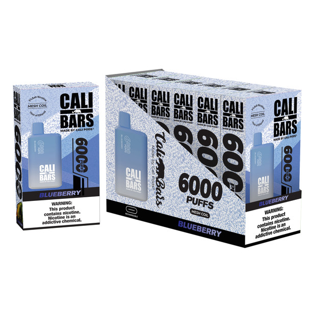 CALI BARS V2 5% DISPOSABLE 6000 PUFFS BOX OF 6