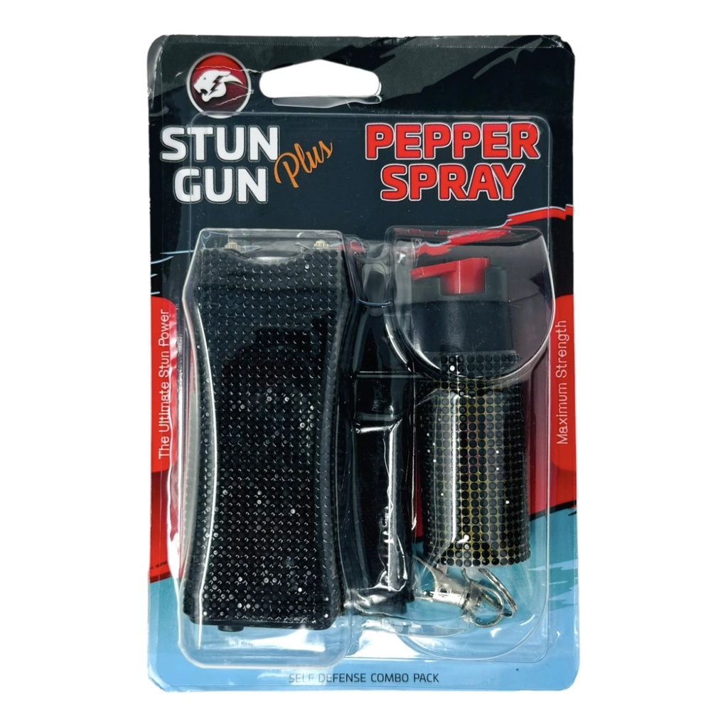 CHEETAH 2 IN 1 COMBO RHINESTONES PEPPER SPRAY & STUN GUN DESING