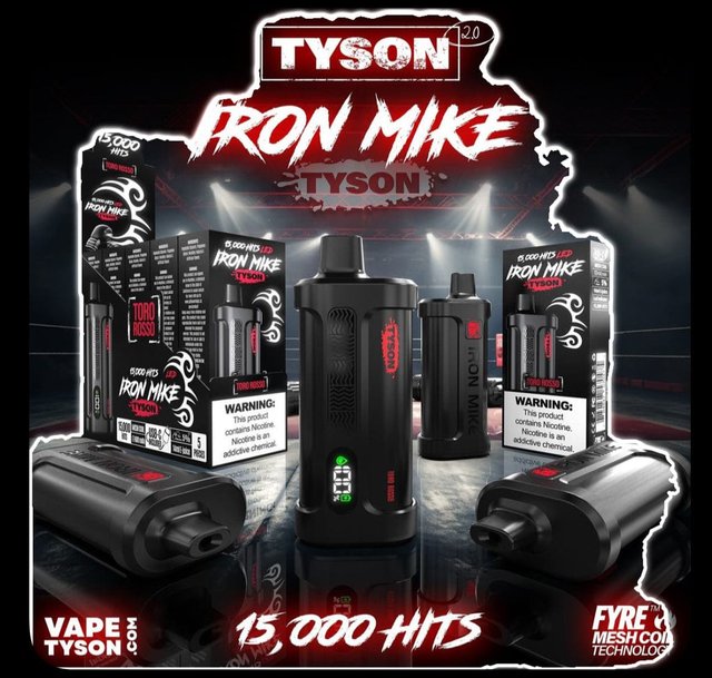 IRON MIKE TYSON DISPOSABLE LED 15000 PUFFS 5CT