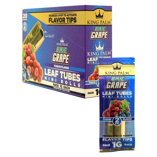 KING PALM 1G LEAF TUBE MINI ROLLS BOX OF 20