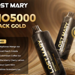 LOST MARY MO5000 BLACK GOLD EDITION 5% DISPOSABLE BOX OF 5