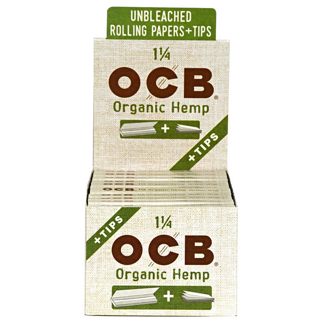 OCB 1 1/4 ROLLING PAPERS W/TIPS 24CT [1CT/00BX]