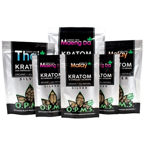 OPMS SILVER KRATOM CAPSULES BAG