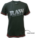 RAW BLACK CORE SHIRT WITH SIDE ZIPPER POCKET #22035