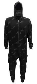 RAW BLACK ON BLACK SPACESUIT ONESIE