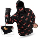 RAW BLACK RAWLERS ZIP HOODIE WITH MASK