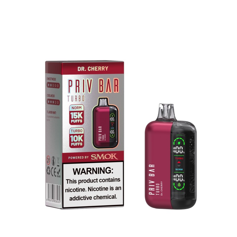 SMOK PRIV BAR TURBO 5% DISPOSABLE 15000 PUFFS BOX OF 5