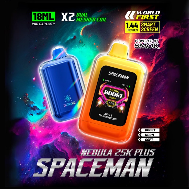 SPACEMAN NEBULA DISPOSABLE 5% 25K PUFFS PLUS BY SMOK