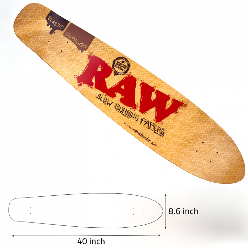 RAW CLASSIC LONG SKATE BOARD DECK