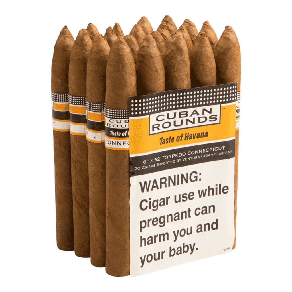 CUBAN ROUNDS ROBUSTO NATURAL BNDL (20)