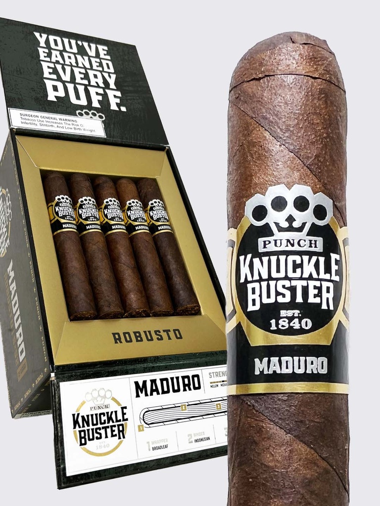 PUNCH KNUCKLE BUSTER MADURO GORDO CIGARS 6X60 (20)