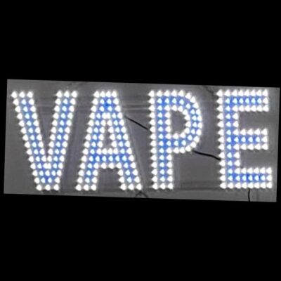 BUSINESS IMAGE SIGN *VAPE* WHITE & LTL BLUE 12X32X1.2'' EP-VAPES5MIX-3S