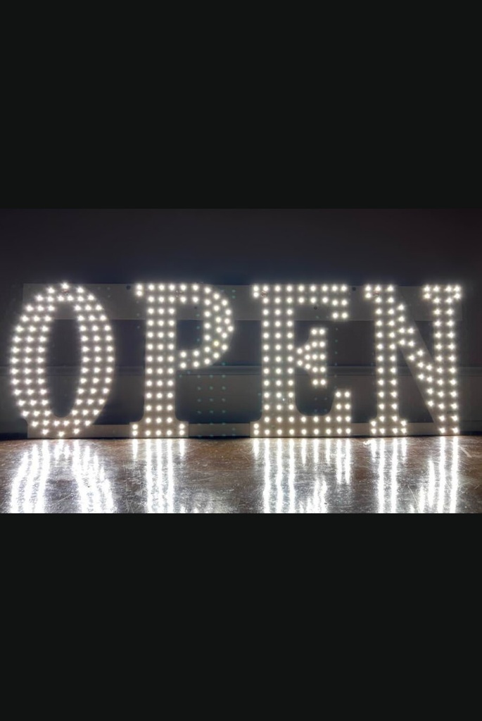 BUSINESS IMAGE SIGN *OPEN* WHITE 17X48X1.2'' EP-OPEN100S5-3S